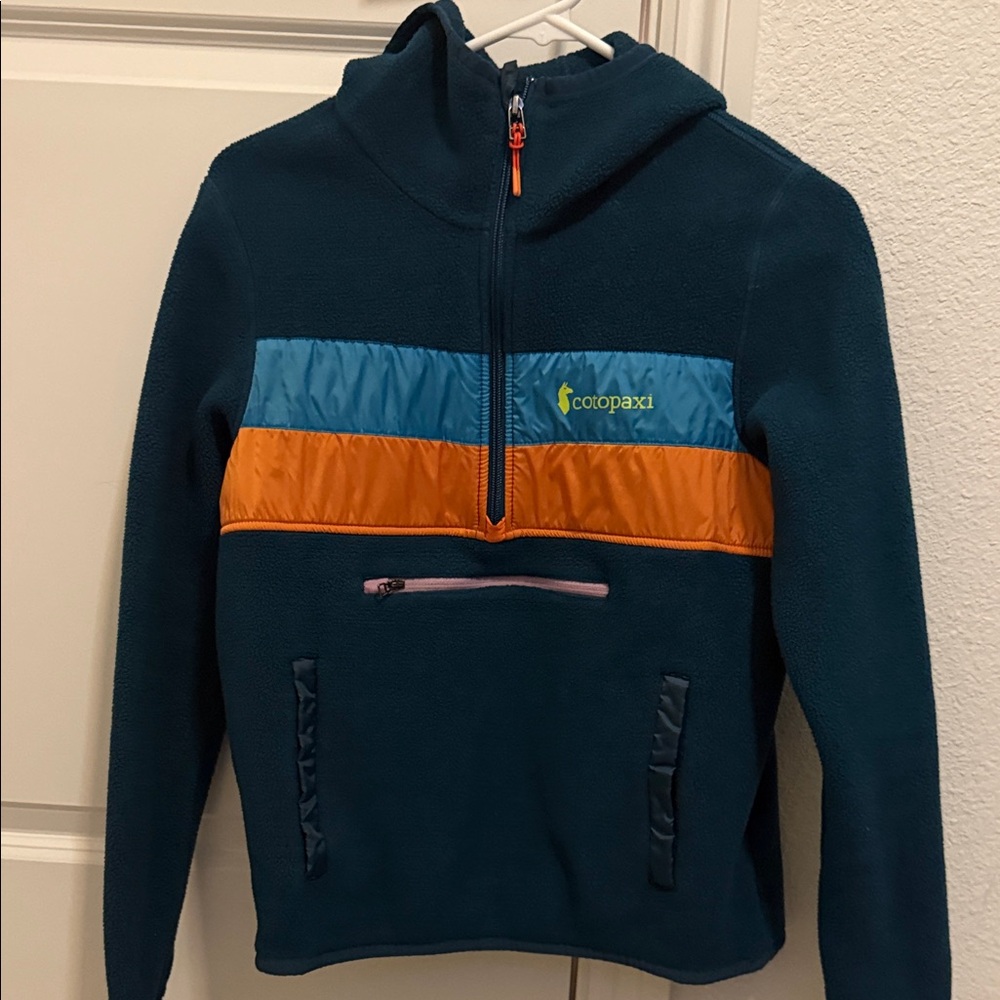 Cotopaxi Women’s Blue and Orange Fleece Pullover